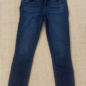 PAIGE Dark Blue Straight Leg Jeans - Verdugo Ankle